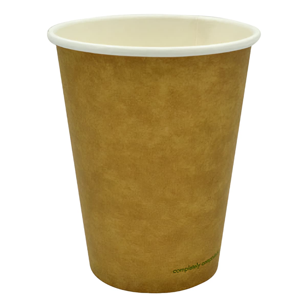 Hot Cup 12 OZ Single Wall Poly-Coated Paper PLA Kraft 1000/Case