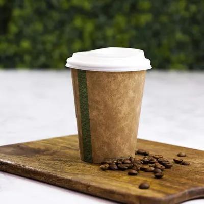 Hot Cup 12 OZ Single Wall Poly-Coated Paper PLA Kraft 1000/Case