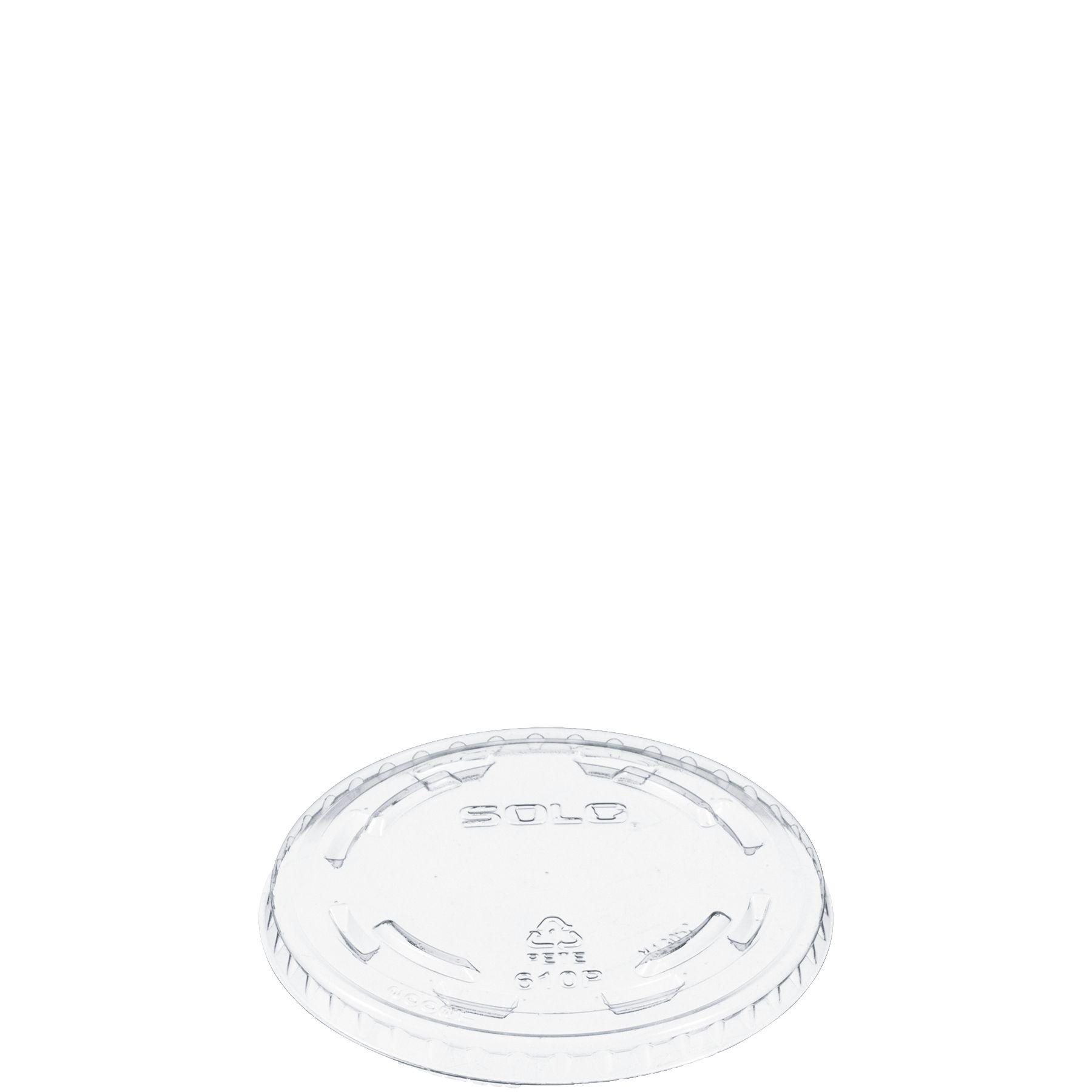 Dart® Lid Flat 3.2X0.35 IN PET Clear For 10 OZ Cold Cup No Hole Not Vented Freezer Safe 100 Count/Pack 10 Packs/Case