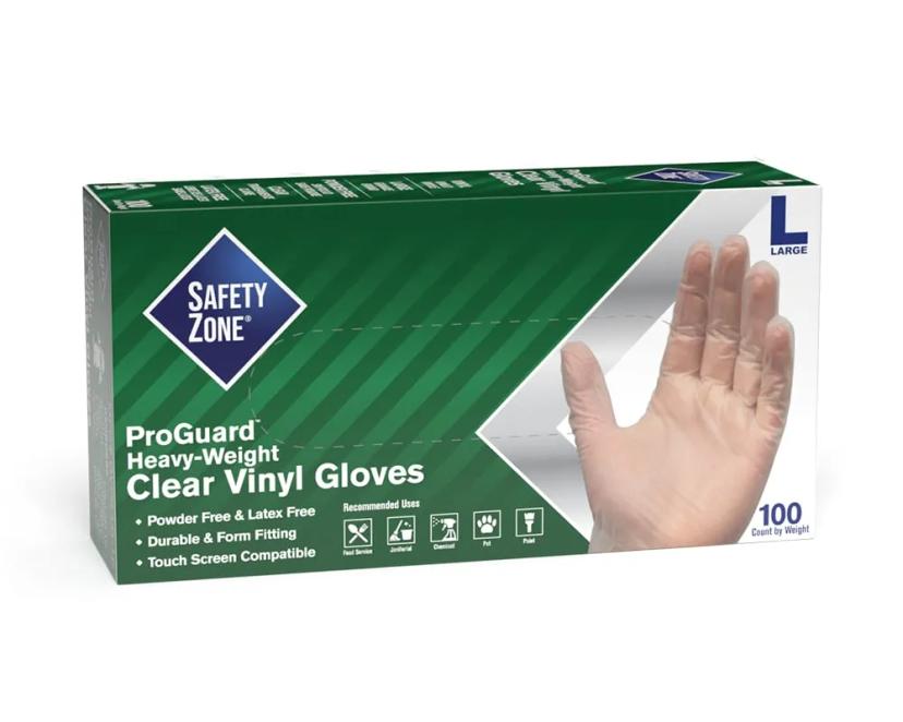 Gloves XXL Clear 5MIL Vinyl Disposable Powder-Free 900/Case