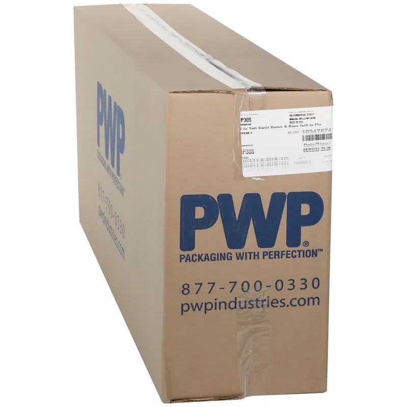 Pie Container & Lid Combo With Dome Lid 9X3 IN PET Black Clear Swirl 100/Case