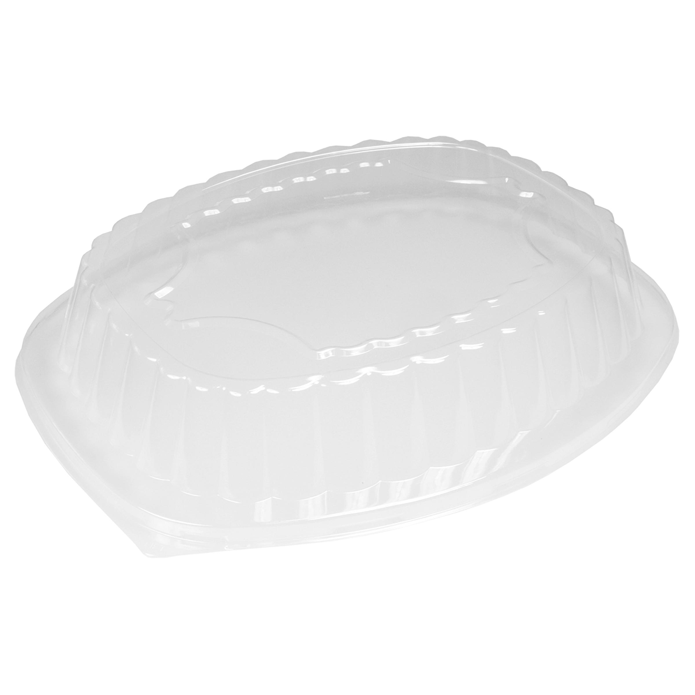 Lid Dome 18X15X3 IN Plastic Clear Oval For Container 100/Case
