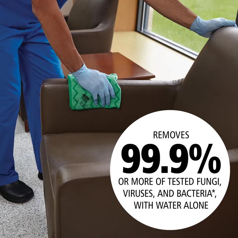 Hygen™ All Purpose Cleaning Cloth 16X16 IN Microfiber Green 12/Case