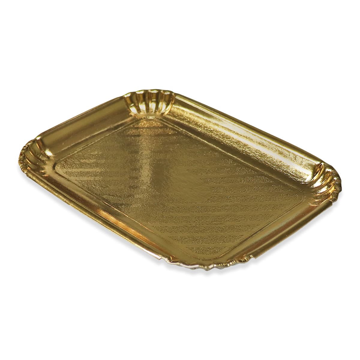 Bakery Tray 1.5 LB 8X11.188 IN Gold Rectangle Rolled Edge 200/Case