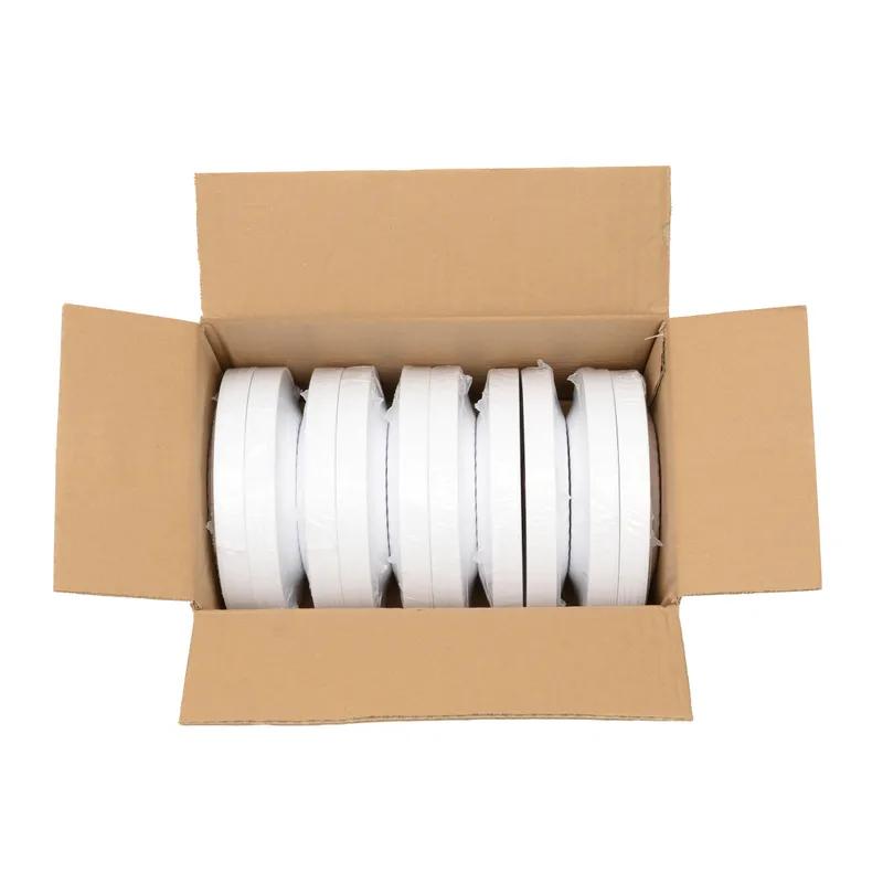 Plate 6 IN Plastic White Silver Round 150/Case