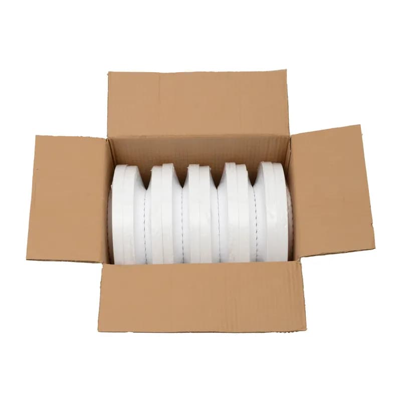 Plate 10 IN Plastic White Silver Round 120/Case