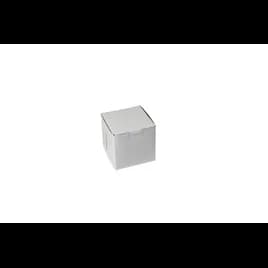 Bakery Box 4X4X4 IN Paperboard White Corner Lock 1-Piece 200/Bundle