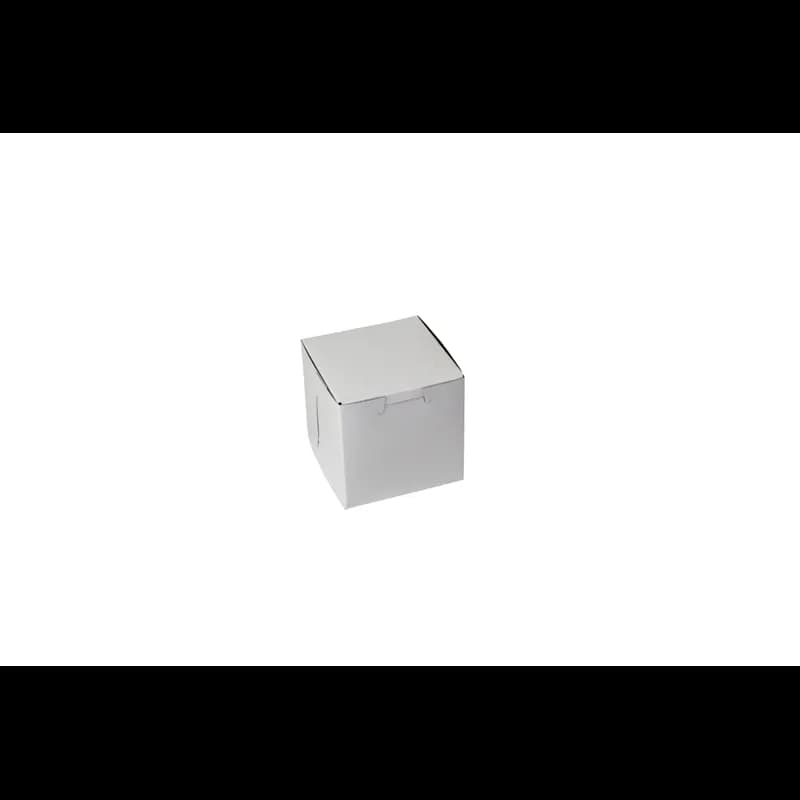 Bakery Box 4X4X4 IN Paperboard White Corner Lock 1-Piece 200/Bundle