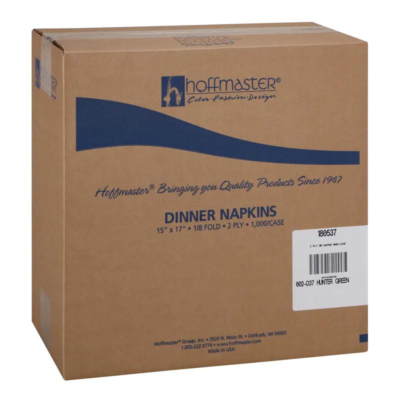 Dinner Napkins 17X15 IN 7.5X4.25 IN Hunter Green Tissue Paper 2PLY 1000/Case