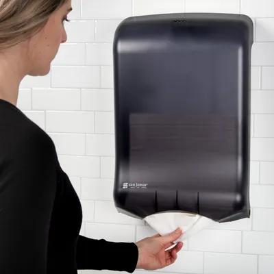 San Jamar Paper Towel Dispenser Plastic Black Pearl Multifold C-Fold 1/Each