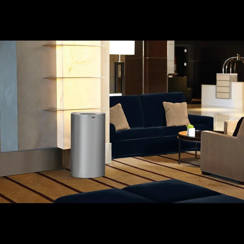 Atrium® Trash Can 21 GAL Satin Plastic Aluminum With Open Lid With Rigid Liner 1/Each