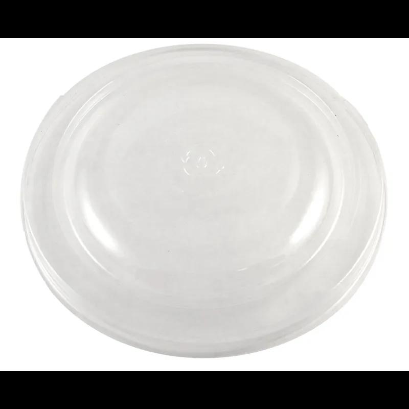 Lid Flat 7.5X1 IN 1 Compartment PLA Clear Round For 16-24-32 OZ Bowl Unhinged 300/Case
