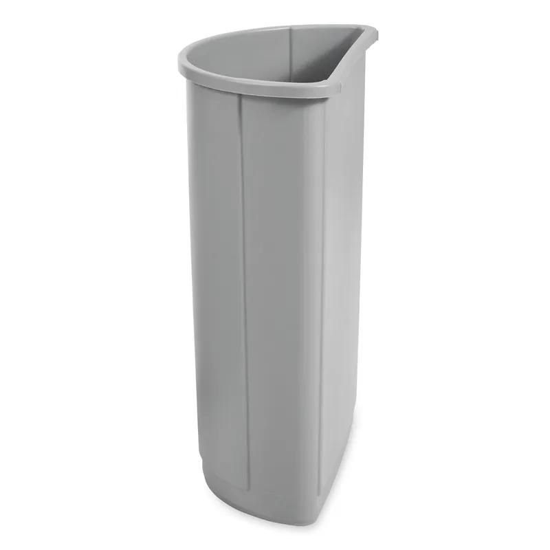 Untouchable® 1-Stream Trash Can 12X21X28.68 IN 21 GAL Gray Half Round Resin 1/Each