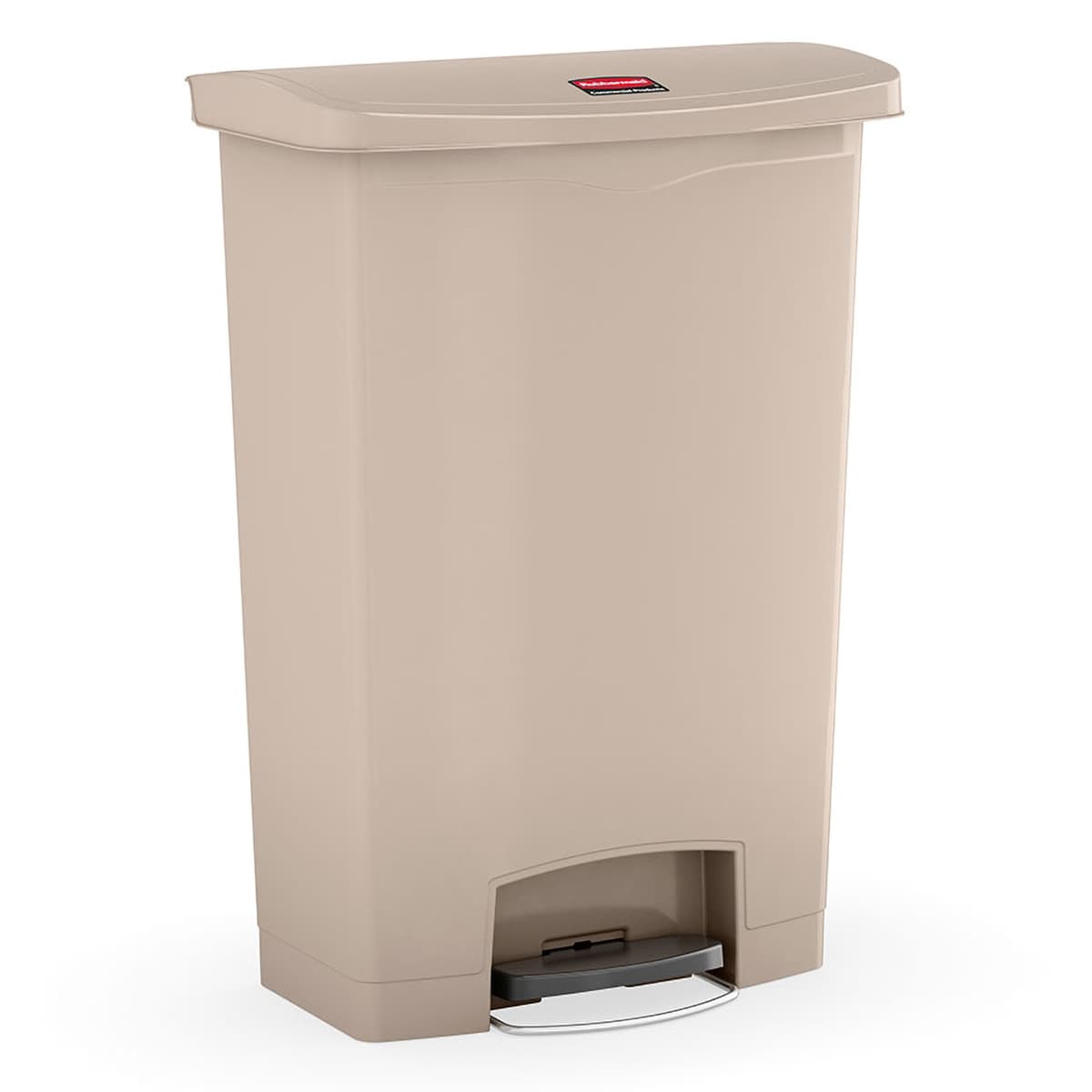 Slim Jim® Trash 1-Stream Trash Can 23.95X14.57X33.63 IN 24 GAL 96 QT Beige Rectangle Resin Step-On Slim 1/Each