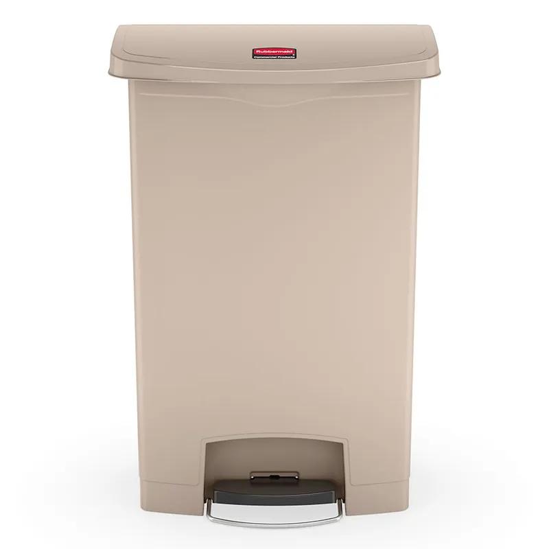 Slim Jim® Trash 1-Stream Trash Can 23.95X14.57X33.63 IN 24 GAL 96 QT Beige Rectangle Resin Step-On Slim 1/Each