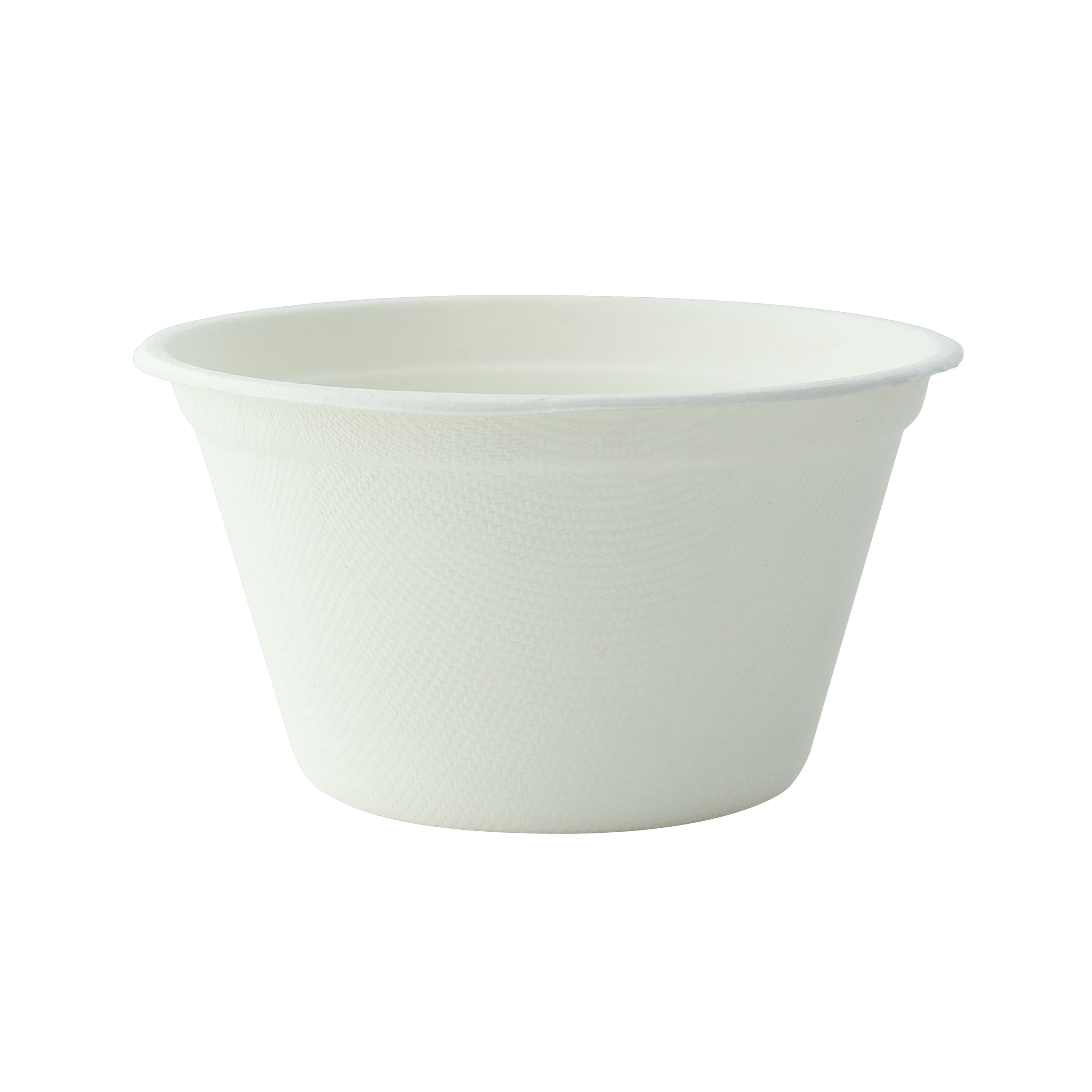 Soup Bowl 12 OZ Sugarcane White Round Grease Resistant 50 Count/Pack 10 Packs/Case 500 Count/Case