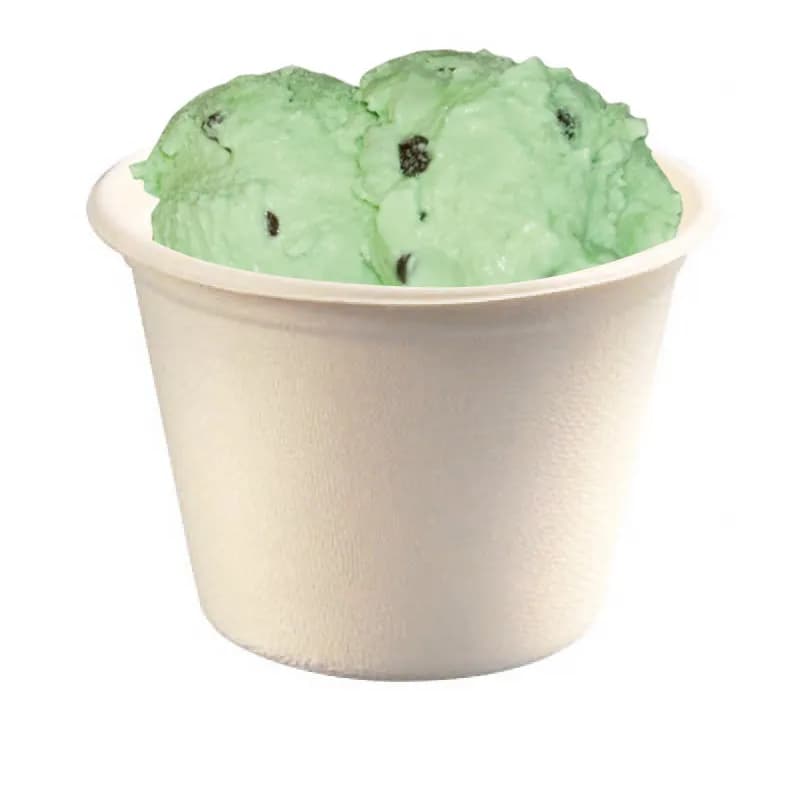 Soup Bowl 12 OZ Sugarcane White Round Grease Resistant 50 Count/Pack 10 Packs/Case 500 Count/Case