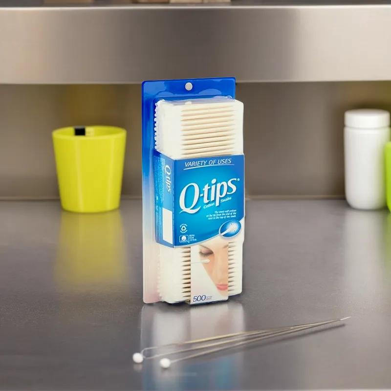 Q-Tips® Cotton Swabs 500 Count/Pack 12 Packs/Case 6000 Count/Case