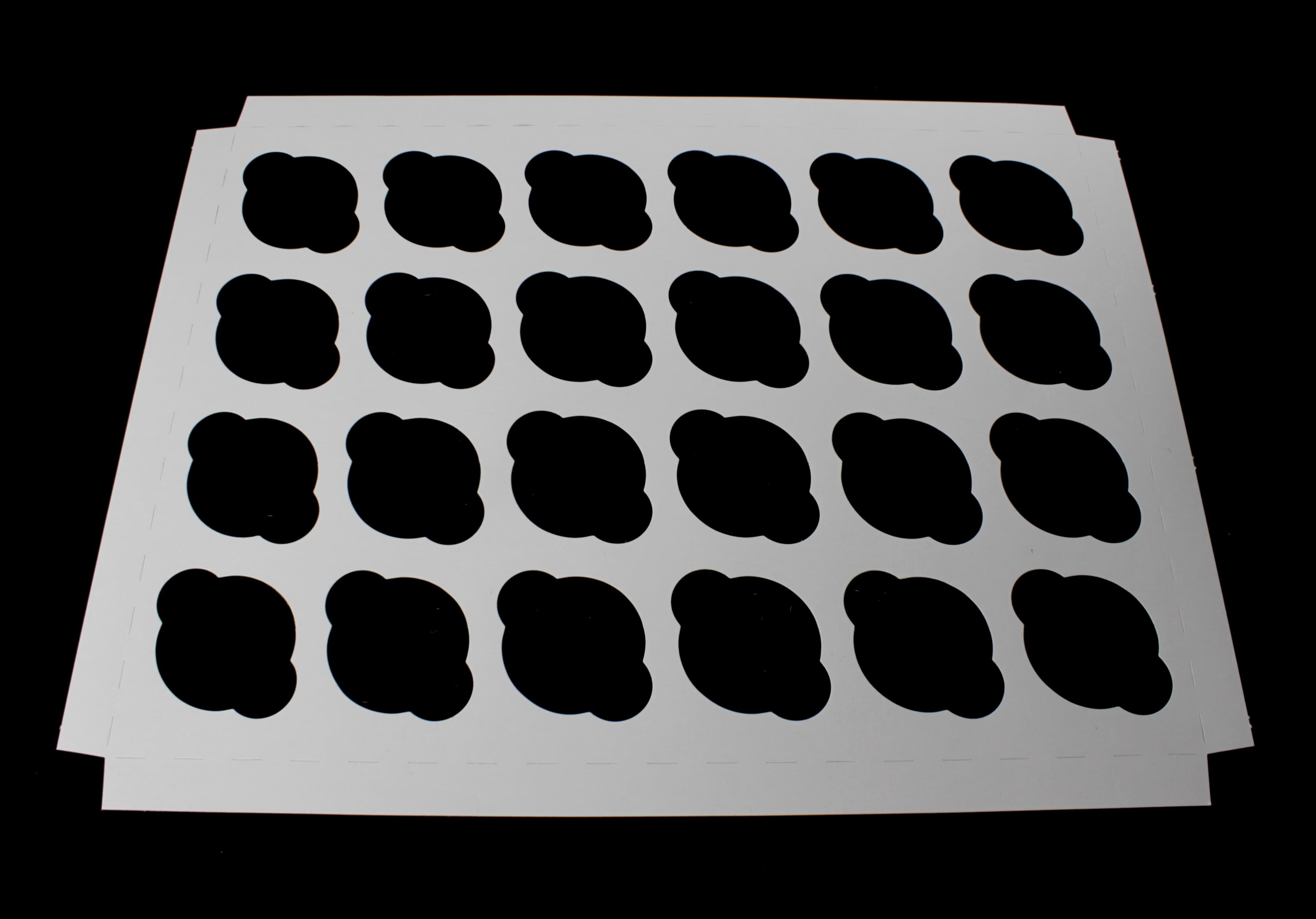 Cupcake Insert 18.9375X13.9375X0.875 IN 24 Compartment Cardboard White Kraft 100/Case