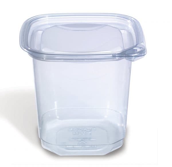 Evolutions® Deli Container Base 24 OZ PET Clear Square Tamper-Evident Tamper-Resistant 400/Case