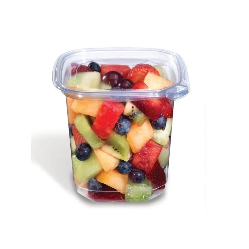 Deli Container Base 24 OZ Plastic Clear Square Tamper-Evident Tamper-Resistant 400/Case