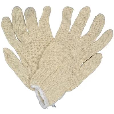 Gloves Mens Large (LG) White Light Weight Cotton Polyester String Knit 480/Case