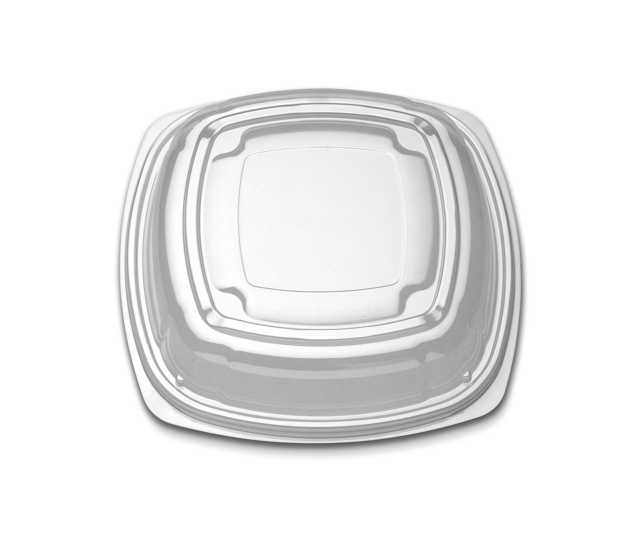 PartiPak® Lid Dome 12X12 IN PET Clear Square For Container 50/Case