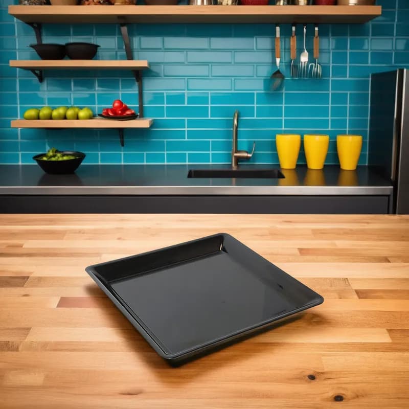 Victoria Bay Serving Tray 16X16 IN Plastic Black Square 20/Case