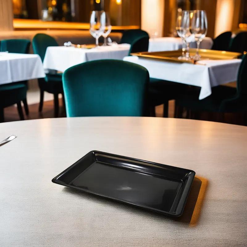 Victoria Bay Serving Tray 12X18 IN Plastic Black Rectangle 20/Case