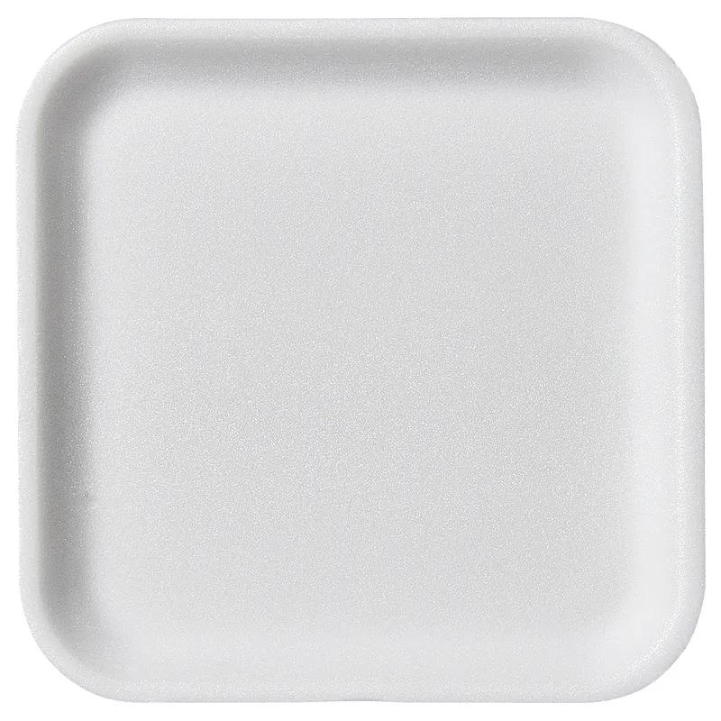 1S Meat Tray 5.25X5.25X0.5 IN Polystyrene Foam Shallow White Square Heavy 1000/Case