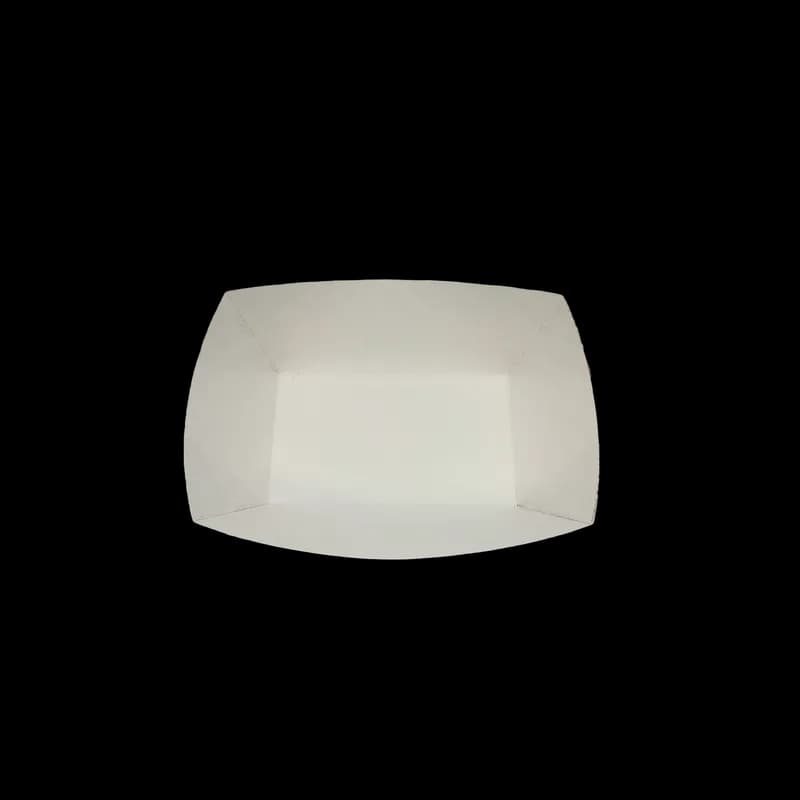 Food Tray 10 LB Paper White Red Rectangle 250/Case