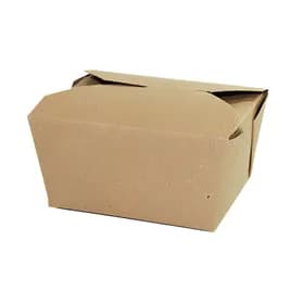 Bio-Pak® #1 Take-Out Box Fold-Top 5X4.5X2.5 IN Paper Kraft 450/Case