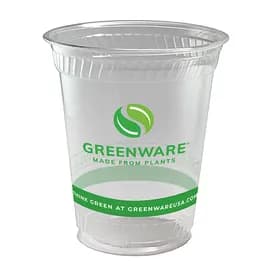 Greenware® Cold Cup 10 OZ PLA Clear Stock Print 1000/Case