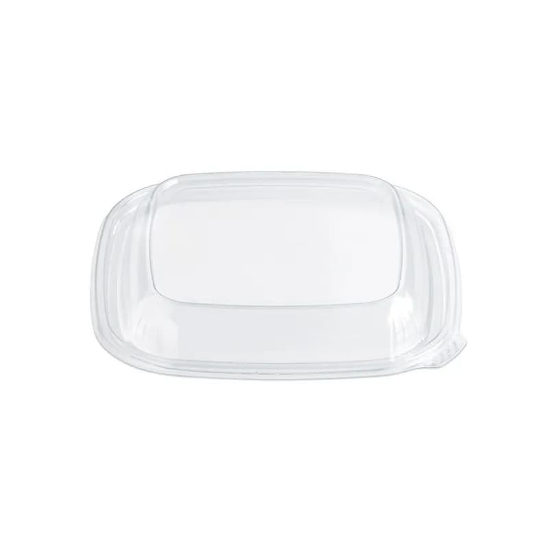 Fresh 'n Clear® Lid Dome Medium (MED) 7.5X7.5X1.04 IN 1 Compartment PET Clear Square For 16-24-32 OZ Bowl 300/Case