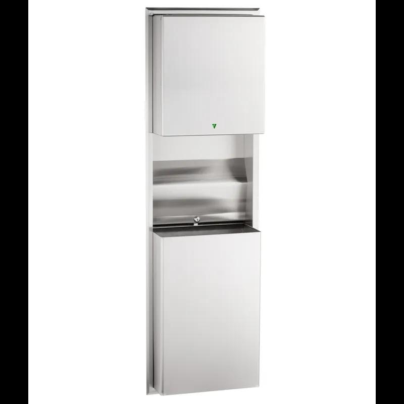 ClassicSeries Paper Towel Dispenser Recessed Mounted Satin Convertible Auto Roll With Receptacle 1/Each