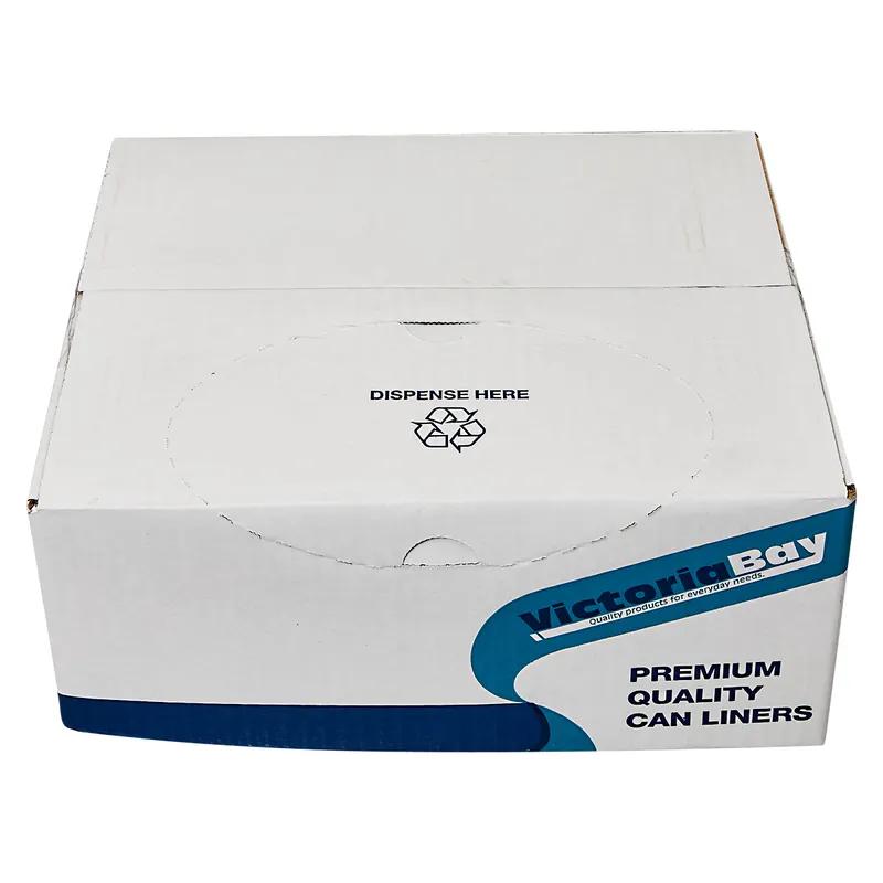 Victoria Bay Can Liner 40X48 IN Black Plastic 22MIC Roll 25 Count/Pack 6 Packs/Case 150 Count/Case