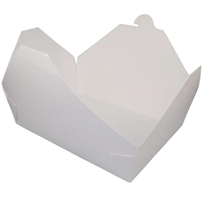 Bio-Pak® Take-Out Box Fold-Top 8.4375X6.1875X1.875 IN Paper White Rectangle 200/Case