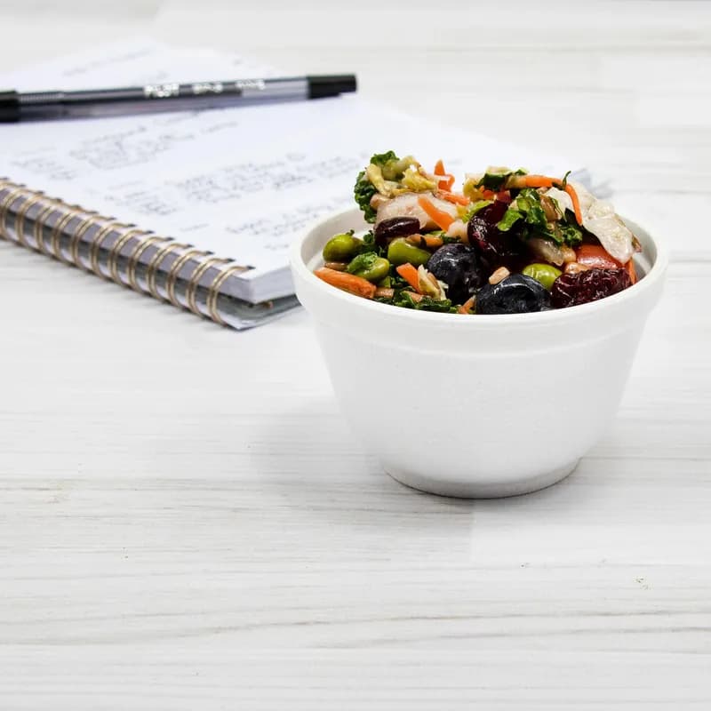 Dart® J Cup® Bowl 6 OZ EPS White Round Insulated 50 Count/Pack 20 Packs/Case 1000 Count/Case