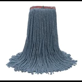 MaxiClean® Mop Head 24 OZ Blue Cotton Synthetic Blend 4PLY Cut End Screw On 1/Each