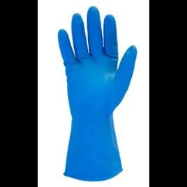 Gloves Medium (MED) Blue Latex Flock Lined 1/Dozen