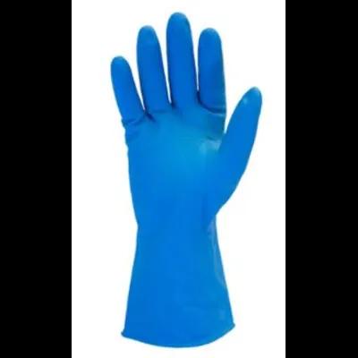 Gloves Medium (MED) Blue Latex Flock Lined 1/Dozen