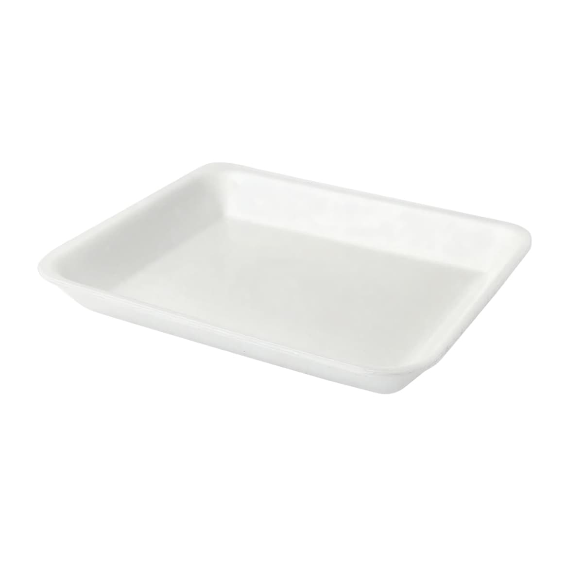 10P Meat Tray 1 Compartment Polystyrene Foam White 300/Case