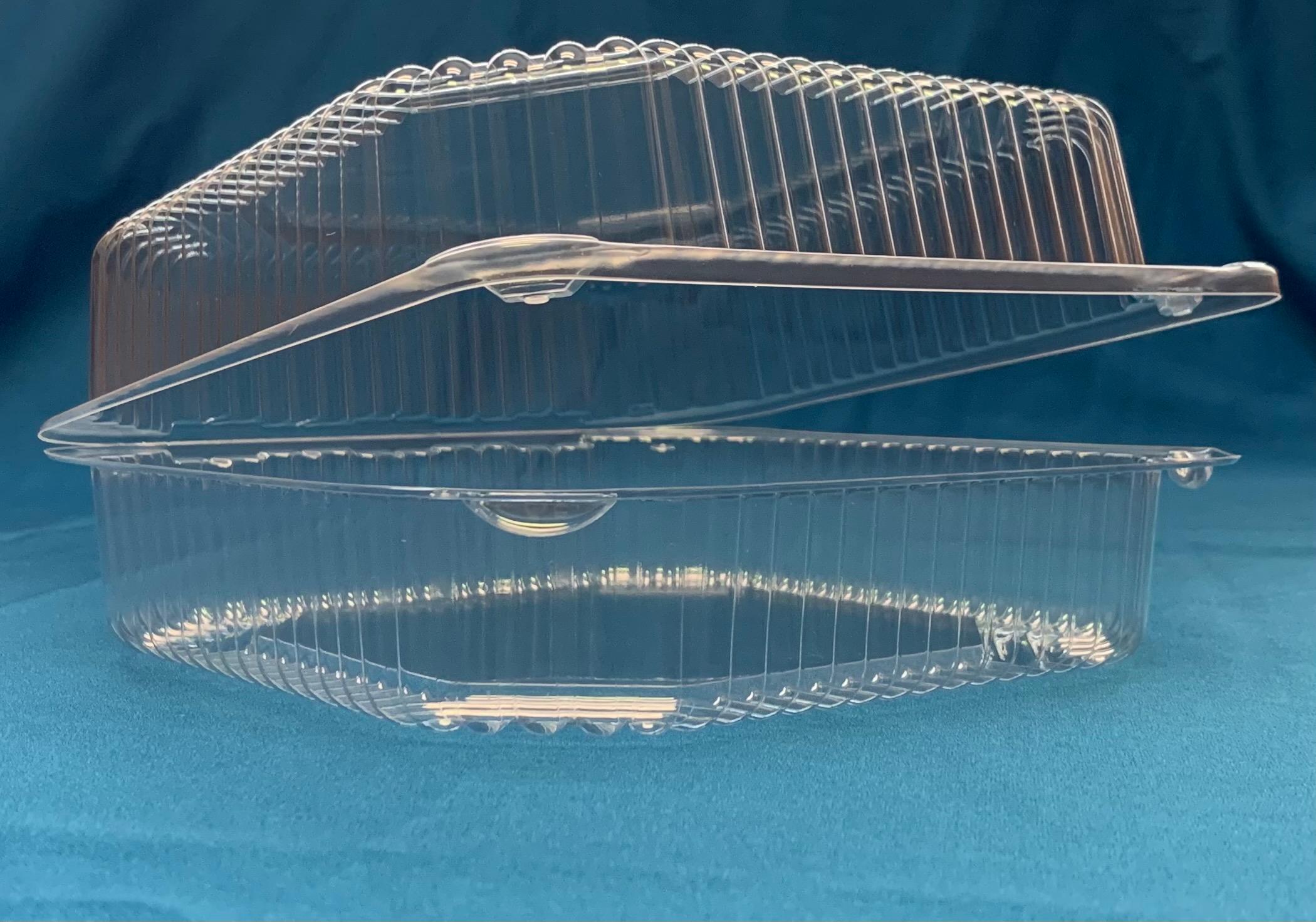 Take-Out Container Hinged 8X8 IN Clear Square Deep 250/Case