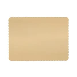 Cake Board Full Size 25.5X17.5 IN Corrugated Paperboard Gold Rectangle Scalloped Double Wall 25/Case