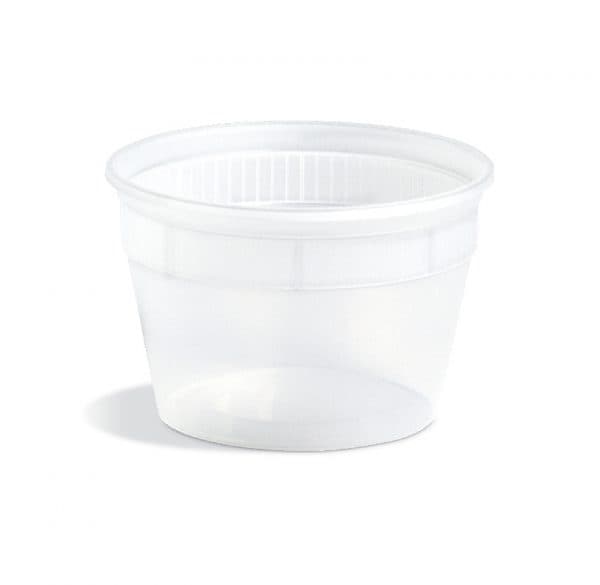 Classic Line Deli Container Base 16 OZ PP Clear Round 500/Case
