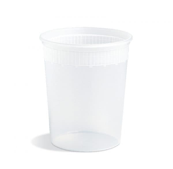 Deli Container Base 32 OZ PP Clear Round 500/Case