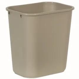 1-Stream Trash Can 14.75X10.25X15.75 IN 7 GAL 28 QT Beige Rectangle Resin Deskside 1/Each