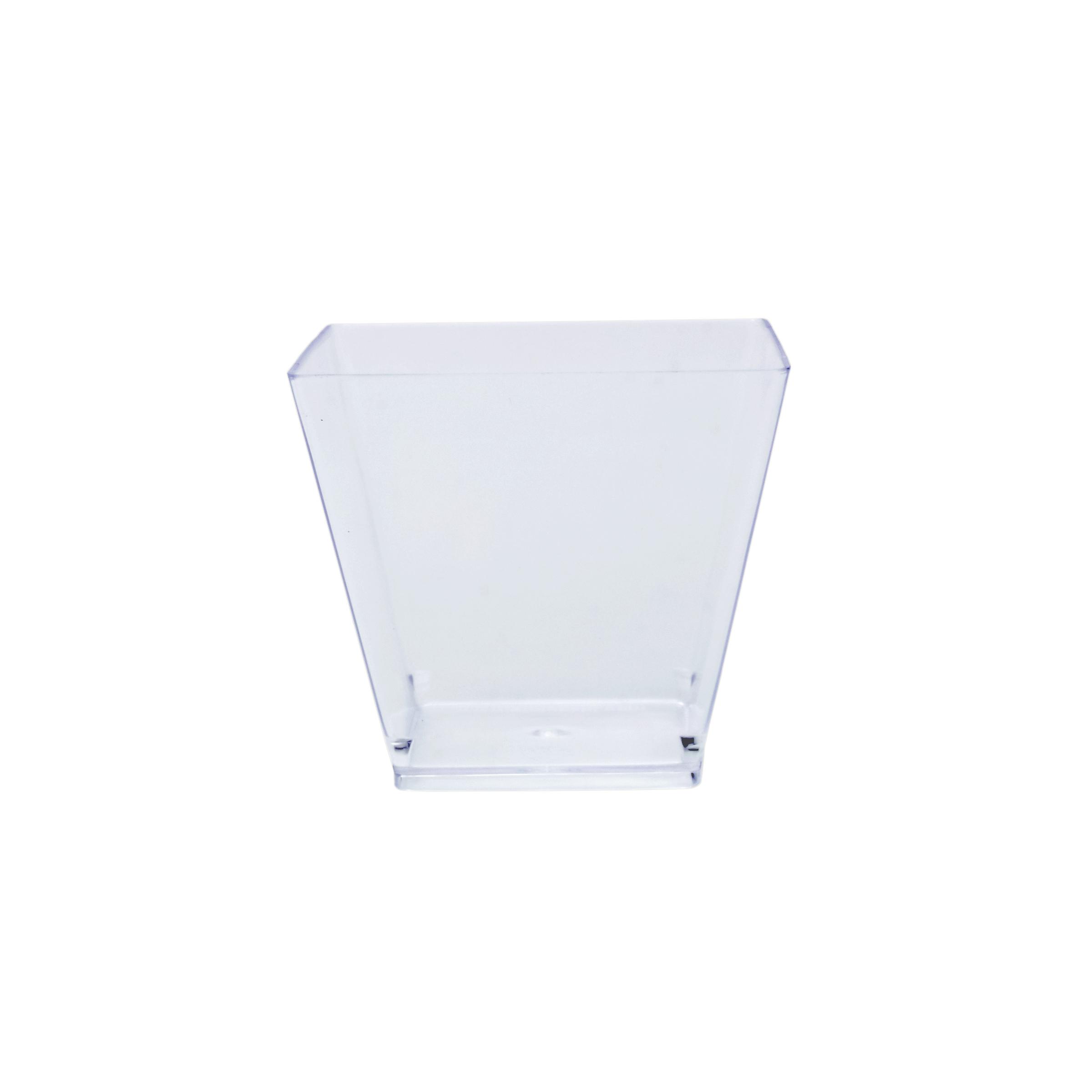 Catering Bowl 2 OZ Plastic Clear Square 200/Case