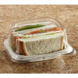 Sandwich Take-Out Container Base & Lid Combo With Dome Lid 5.5X4.5X1.04 IN Pulp Fiber Natural Rectangle 300/Case