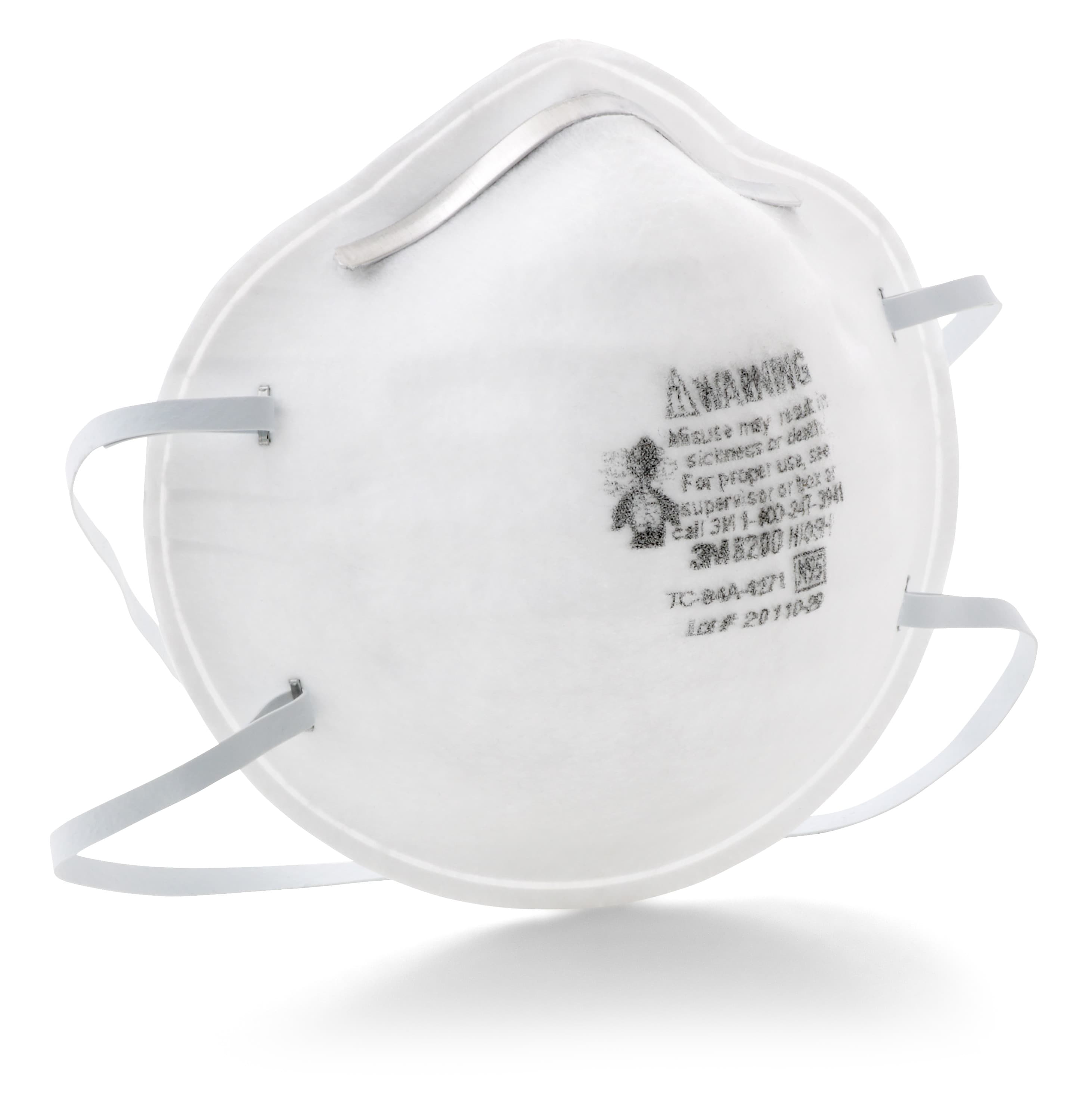3M™ 8200/07023(AAD) Particulate Respirator White 20 Count/Pack 8 Packs/Case